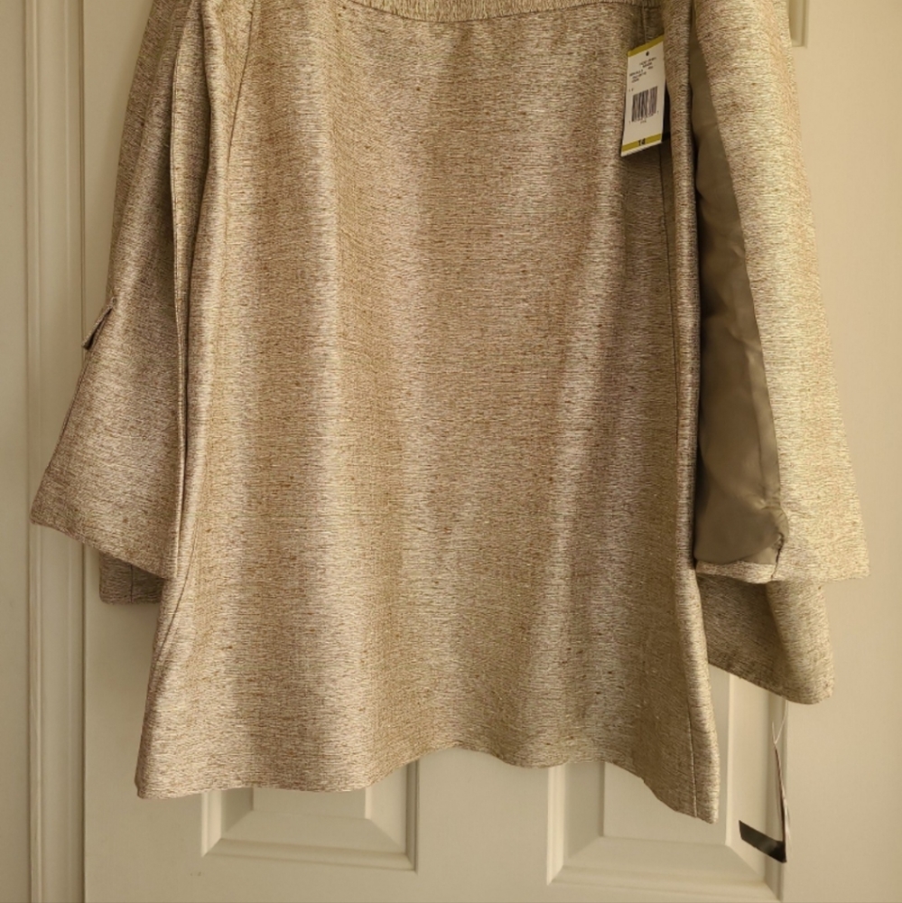 Jones New York Womens gold tweed Skirt Suit - special event style - Sz 14 - NWT - Picture 2 of 10